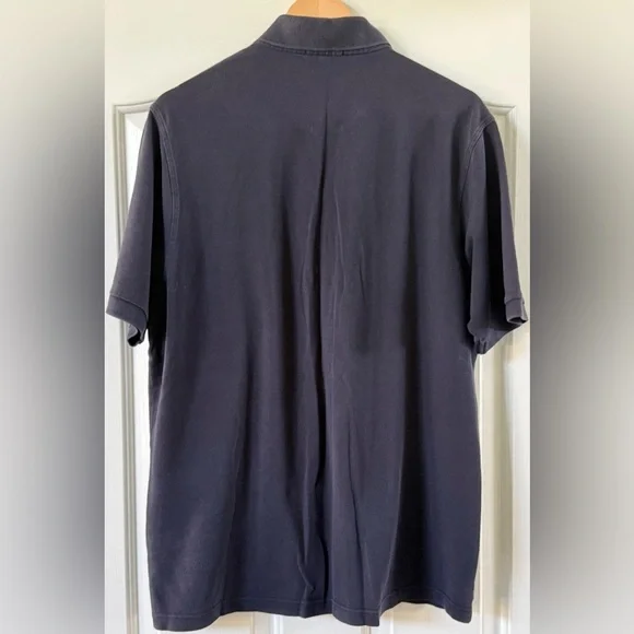 Burberry London Navy Polo Shirt 👕 Classic Logo | Men’s L (Slim Fit) Cotton - Picture 3 of 14